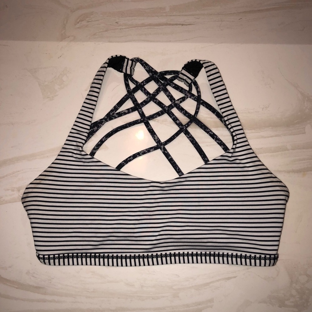 Lululemon striped sports bra